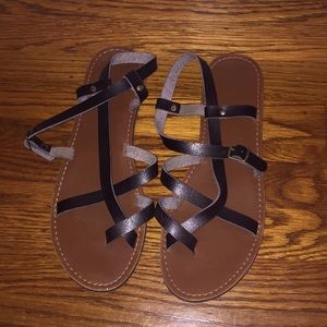 Strappy Black Sandals